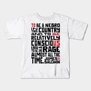 James Baldwin Quote - Black Lives Matter Kids T-Shirt